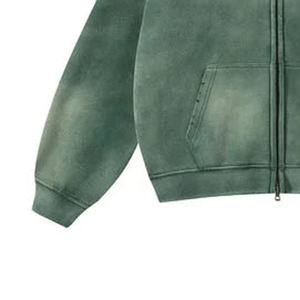 Diseño personalizado de la mejor calidad, tamaño térmico, logotipo personalizado, Impresión de lavado ácido, básicos de algodón 100%, sudaderas con capucha de mezcla de algodón - Product Image 6