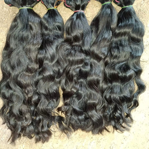 Extensions de cheveux naturels lisses indiens Remy, cuticule complète, non traités chimiquement, tissage double trame à la machine - Product Image 1