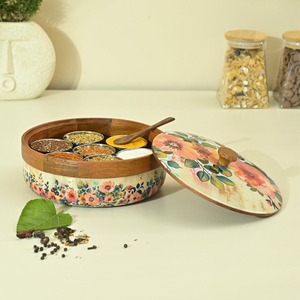 Boîte d'organisation d'épices en bois Offre Spéciale Solution élégante et pratique pour organiser les herbes et épices de cuisine disponibles à la vente - Product Image 2