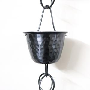 CUSTAUM DESIGN ALUMINUM HAMMERED CUP RAIN CHAIN <b>for</b> <b>GARDEN</b> and POOL DESIGN WITH ANTIQUE HAMMERED FINISHED - Product Image 2