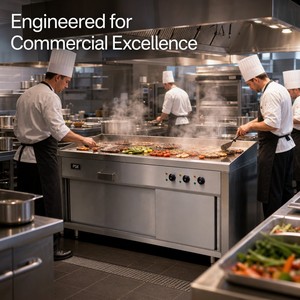 Commercial Electric <b>Flat</b> <b>Top</b> <b>Griddle</b> Cabinet Base 380V for Restaurant Chain Steak Breakfast Kitchen - Product Image 5