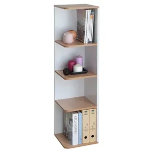 Organisateur de sol de haute qualité Armoire d'angle haute étroite en bois à 4 niveaux - Product Image 6