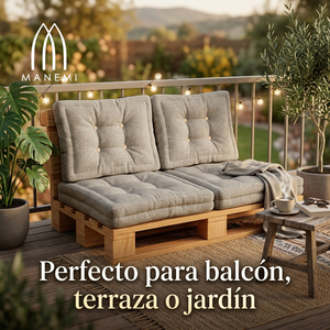 4 Cuscini Indipendenti per Divano da Giardino, 80x60 cm Seduta, 50x60 cm Schienale, Spessore 12 cm, Resistenti per Uso Esterno - Product Image 3