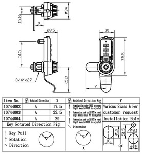 Buzón de Metal sin Llave con 3 Contraseñas Digitales Combinadas Forma Redonda Aleación de Zinc Cerradura de Leva Seguridad Reiniciable Característica - Product Image 4