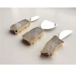 Ensemble de couteaux à fromage en acier inoxydable de haute qualité, couteau à beurre, couteau à pizza, couteau à fromage, fourchette à fromage avec manche en bois, ustensile de cuisine - Product Image 5