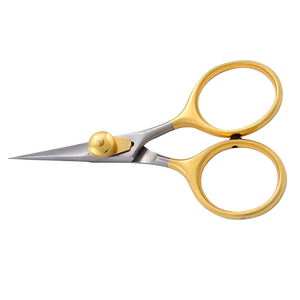 Ciseaux de pêche en acier inoxydable de meilleure qualité avec vis réglable Ciseaux rasoir demi-pointe dorée Bord dentelé - Product Image 5