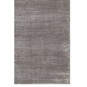 Alfombras Tejidas a Mano de Lana y Viscosa en Gris Base y Patrón de Rayas Negras Hwv-2000 para Uso Doméstico - Product Image 4