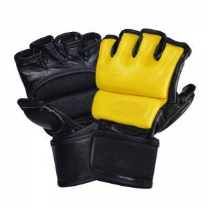 Guantes de entrenamiento de gel de Kickboxing de cuero PU negro con logotipo personalizado Guantes de Kickbox ganadores de MMA personalizados Fabricación Guante DE BOXEO - Product Image 6