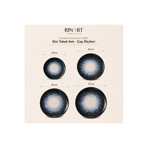 Valencia Galaxy 4-Piece Serving Plate Set 19-27 cm Decorative Service <b>Trays</b> for Hotels Dishwasher Safe - Product Image 1