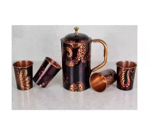 Pichet en cuivre avec poignée pour la cuisine, cadeaux, fêtes, vaisselle élégante - Product Image 2