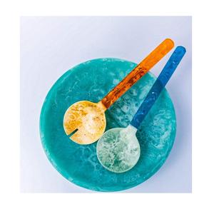 Bol décoratif unique en résine fait à la main avec effet marbre poli polyvalent pour collations salades de fruits intérieurs de maison utilisation de fête - Product Image 3