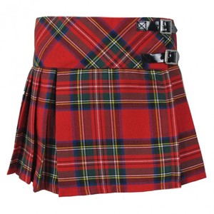 กระโปรงผ้าตาหมากรุกปรับได้สำหรับเด็กผู้หญิงกระโปรงอะคริลิคผ้าวูลลายตารางสก็อต - Product Image 3