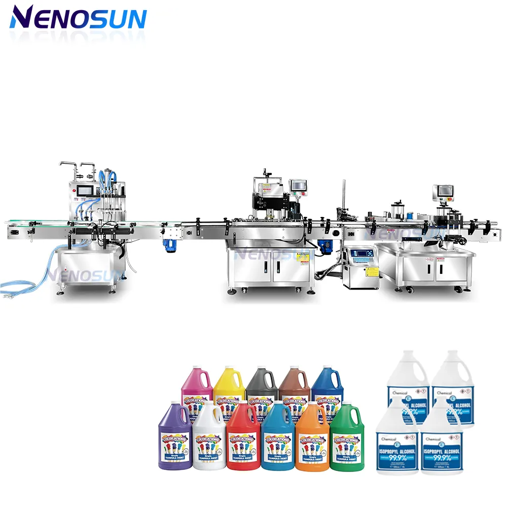 Nenosun vollautomatische Flüssigkeitsproduktionslinie Abfüllmaschine Pigment Ätherische Öle Farbe Flüssigkeiten orale Pigment-Augentropfen