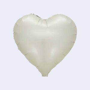 Palloncini in Foil a Forma di Cuore per Feste, Crema, 45Cm 18 Pollici, Confezione da 12 Pezzi - Product Image 1