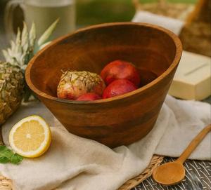 Tazón de Madera de Grado Alimenticio, Diseño Redondo, para Servir Ensaladas, Decoración del Hogar, Servir Aperitivos, al Mejor Precio - Product Image 3