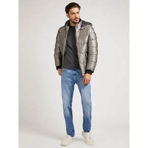 Chaqueta acolchada de invierno de alta calidad para hombre 2024 al por mayor, chaqueta acolchada nueva con cuello levantado, chaqueta acolchada de cuero de tela larga de calle alta caliente - Product Image 2