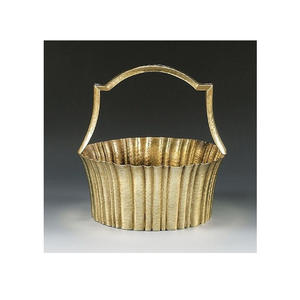 Cuenco de Flores de Metal Ecológico de Primera Calidad Personalizable, Diseño Circular Simple, Fondo Plano, Acabado Pulido para Bodas - Product Image 6