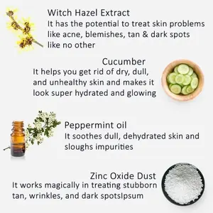 Tónico Facial Rejuvenecedor de Piel de Marca Privada OEM con Hamamelis, Tónico Hidratante y Reductor de Poros, Proveedor Mayorista a Granel - Product Image 2