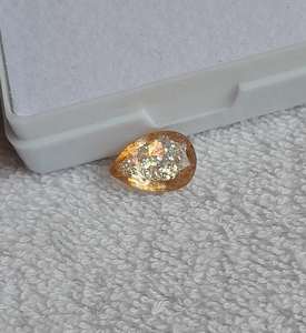 Incroyable 3A + Qualité 100% Naturel Treillis Doré Pierres de Soleil Coupe Poire Loose Véritable Fabrication de Bijoux Gemmes et Pierres au Prix de Gros OEM - Product Image 3