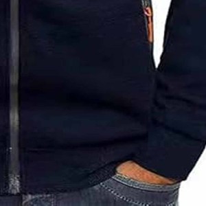 Nouvel arrivage de sweat à capuche bicolore bas quantité minimale de commande meilleure qualité hommes sweats à capuche zippés prix de gros sweat à capuche fabriqué au pakistan - Product Image 4