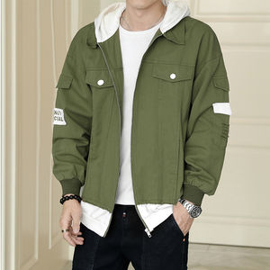 แจ็คเก็ตยีนส์ผู้ชายโลโก้สั่งทำ คุณภาพสูง ดรอปชิป คอตั้ง ระบายอากาศ แห้งเร็ว แต่งผ้าแบบแพทช์เวิร์ค ทันสมัย - Product Image 3