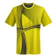 Nueva llegada 2023 poliéster Top Mans camiseta personalizada tasas al por mayor sublimadas camisetas para hombre en color amarillo - Product Image 2