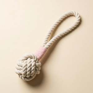 Jouet de tirage en corde naturelle blanche fait main pour chien, écologique, de luxe, en caoutchouc naturel, grand format, pour chats, animaux de compagnie, sac cadeau pour chien - Product Image 6
