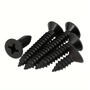 Vis autotaraudeuses en acier noir à tête fraisée Phillips pour bois 4.8 8.8 10.9 12.9 - Product Image 1