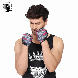 Wholesale Custom Leather Half <b>Finger</b> Weight Lifting Gym Gloves with Adjustable Wrist <b>Strap</b> Lightweight & Outdoor Use for Unisex - Product Image 5