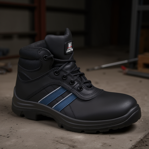 Bottes de sécurité haute performance Andy S3 SRC EN20345 en cuir LEMAITRE, taille 41, noir/bleu, pour la sécurité au travail - Product Image 3