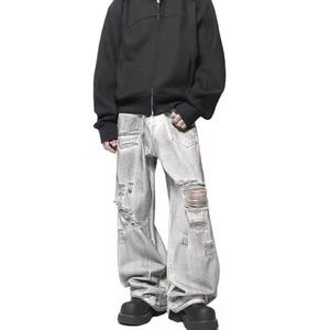 Jeans Rotos Personalizados para Hombre, Estilo Urbano, Ajustados, Modernos, de Mezclilla Suave, Cómodos, Pedidos al por Mayor, Precio de Fábrica - Product Image 1