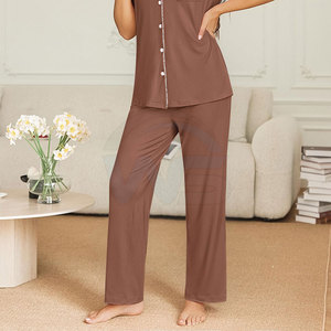 Ensemble de pyjama pour femme sur mesure de haute qualité, vêtements de nuit doux, vêtements de détente pour un sommeil confortable à la maison, à porter au quotidien - Product Image 5