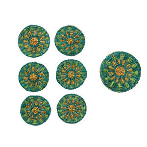 Sous-verres en herbe de mer tissés à la main, verts et floraux, écologiques, naturels, pour tasses à café, thé, mugs et décoration intérieure, OEM ODM - Product Image 6