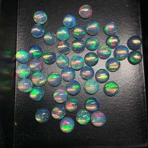 Cabujón de ópalo etíope de 6mm de alta calidad, piedras preciosas sueltas semipreciosas redondas certificadas por IGI, piedras preciosas calibradas naturales, Ópalo de fuego - Product Image 2