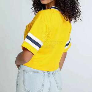 Top Deportivo Corto de Fútbol Americano para Mujer, Manga Corta, 100% Poliéster, Transpirable, Ecológico, Personalizable - Product Image 4