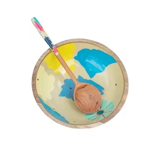 Top Trending Designing Food Mixing <b>Bowl</b> Wooden Kitchen Utensils Tools Classic Floral Enamel Work <b>Dessert</b> and Salad <b>Bowls</b> - Product Image 2