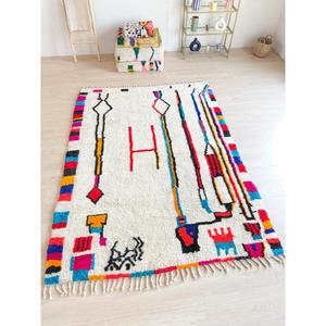 Tapis marocains faits main en laine, authentiques tapis berbères, laine naturelle, artisanat artisanal, taille et couleurs personnalisables, haute qualité - Product Image 1
