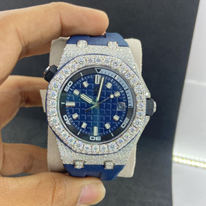Nuevo reloj personalizado de alta calidad para hombres, reloj de moissanita helado, Joyería de diamantes Hip Hop con tachuelas de diamantes - Product Image 2