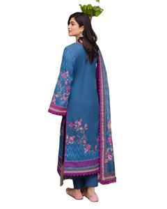 Salwar Kameez pour femme, longueur au sol, design élégant, bleu, pour mariage, remise de diplôme, plage, en viscose à séchage rapide et infroissable - Product Image 6