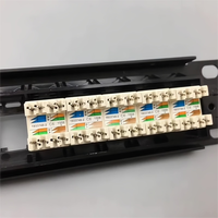 Panel Patch RJ45 Cat6 Gigabit 24-Port Panel Patch Jaringan 8-1933796-2 dengan Modul