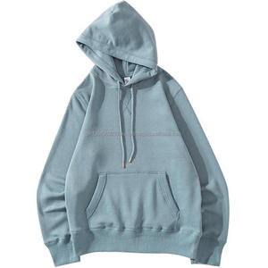 Sudadera con Capucha Personalizada de 400G, Tela de Lana, Gruesa, Color Sólido, Estilo Americano Informal, Trajes Deportivos para Hombre, Alta Calidad - Product Image 1