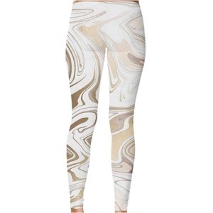 Leggings de fitness pour femmes en spandex/polyester sur mesure avec logo, taille mi-haute, cordon de serrage, uni, respirant, de haute qualité, vente en gros - Product Image 6