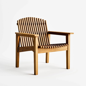 Chaise longue à lattes en teck massif robuste, durable, écologique, mobilier d'extérieur moderne pour la cuisine, la terrasse, le parc, la détente - Product Image 1