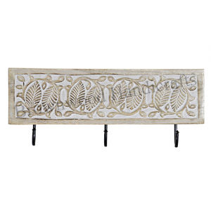 Nueva llegada elegante diseño hecho a mano mango madera tallado a mano gancho de pared de madera a precio competitivo para compradores a granel - Product Image 4