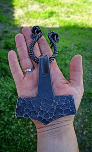 มือปลอม Viking Mega Mjolnir Pagan Heathen Thor 'S Hammer Pendant นอร์สเตอร์ลิงซิลเวอร์โทรลล์ครอสหนึ่งในประเภทไวกิ้ง - Product Image 2