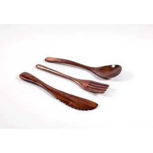 Mango de diseño personalizado, cubiertos de madera bien acabados, cubiertos aptos para lavavajillas, cubiertos para boda, Hotel, uso doméstico, juego de 7 productos - Product Image 3