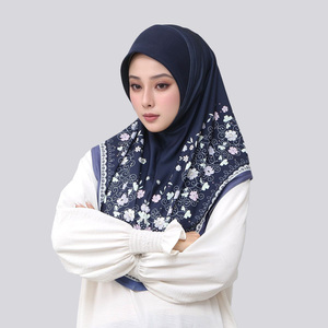 Nouveaux foulards élégants pour femmes, style arabe du Ramadan, <span class=keywords><strong>bonnet</strong></span>, bandana, imprimé floral, strass, coton, hijab musulman, turban, chapeau - Product Image 4