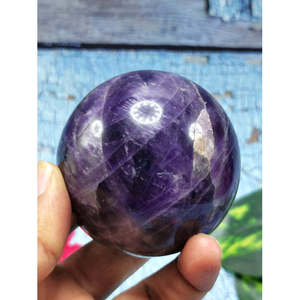 Amethyst gemstone <b>sphere</b>/ball - Energy/Reiki/<b>Crystal</b> Healing - 2.5 inches diameter and 360 gms (0.79 lb) - ONE PIECE ONLY - Product Image 4