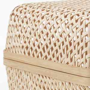 Panier rond en rotin tissé à la main du Vietnam écologique et idéal pour l'organisation polyvalente de la maison et les solutions de stockage fonctionnelles - Product Image 3