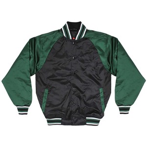 Veste universitaire en satin unie personnalisée veste de baseball universitaire vintage pour hommes vente en gros de veste de baseball universitaire pour hommes livraison DDP - Product Image 1